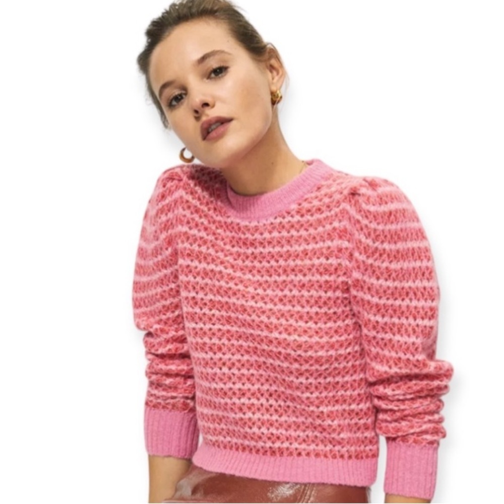 Aritzia Wilfred Alpaca Wool Nessa Sweater Pink